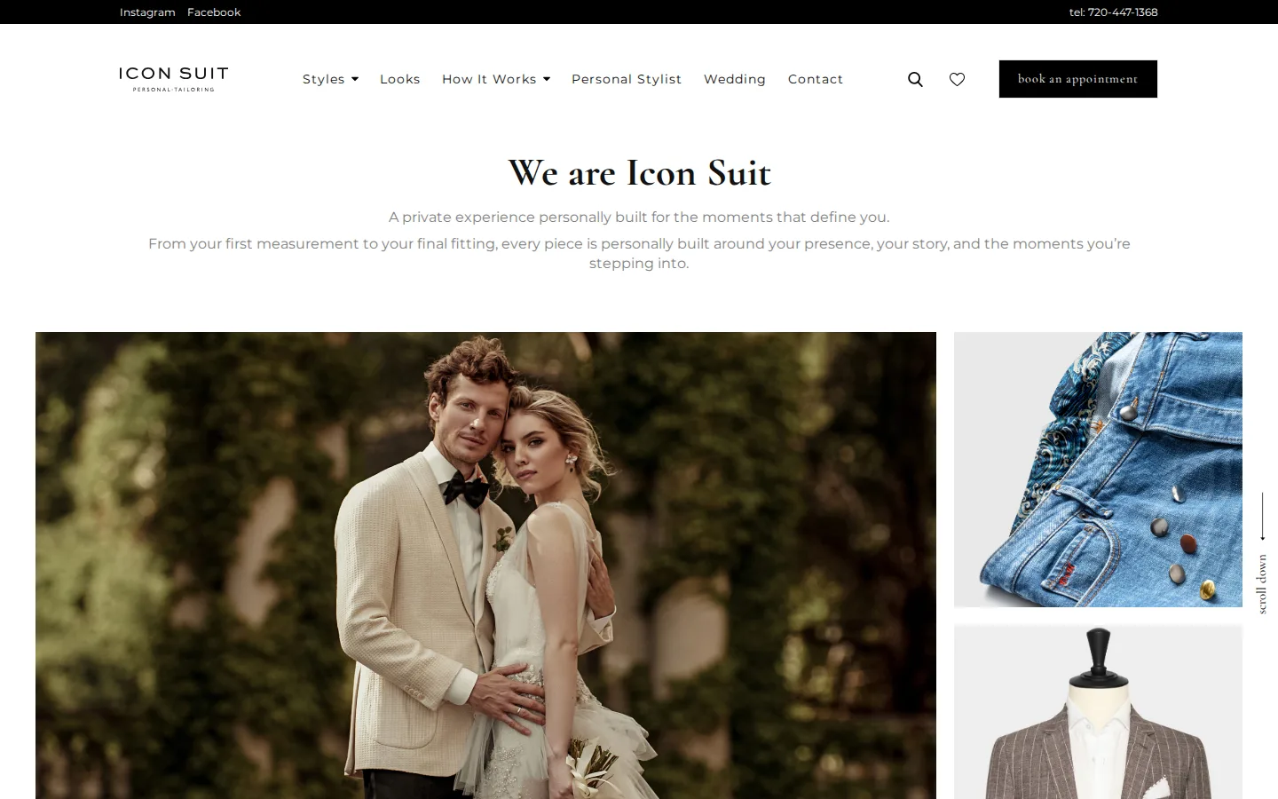Captured website of Icon Suit