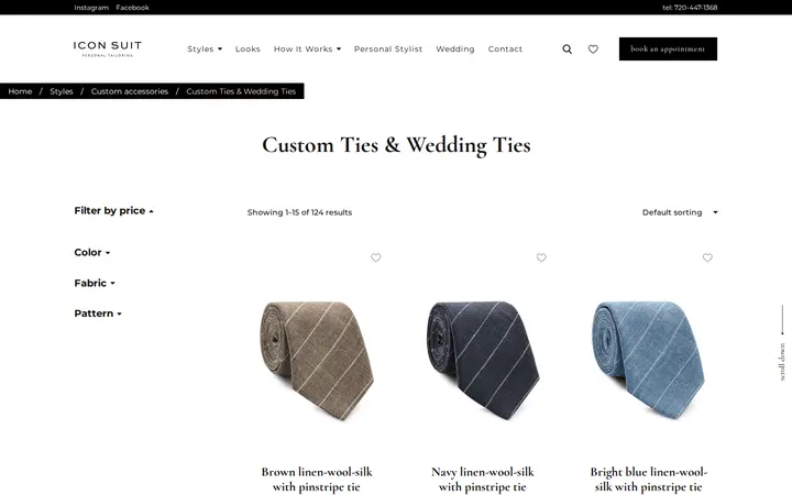 /catalog/accessories/custom-ties — Icon Suit