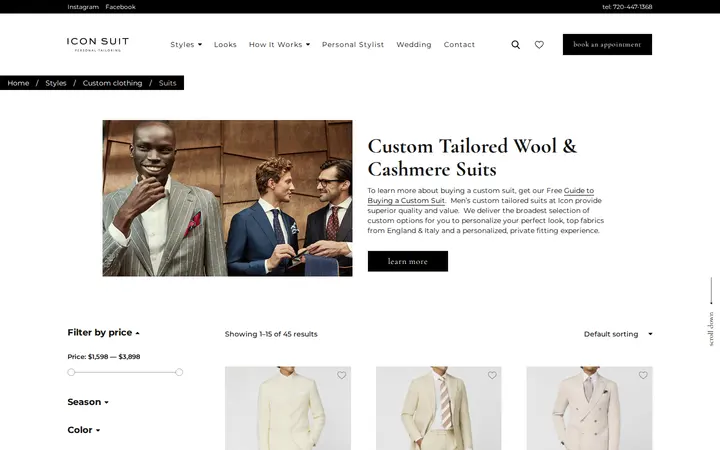 /catalog/custom-clothing/suits — Icon Suit