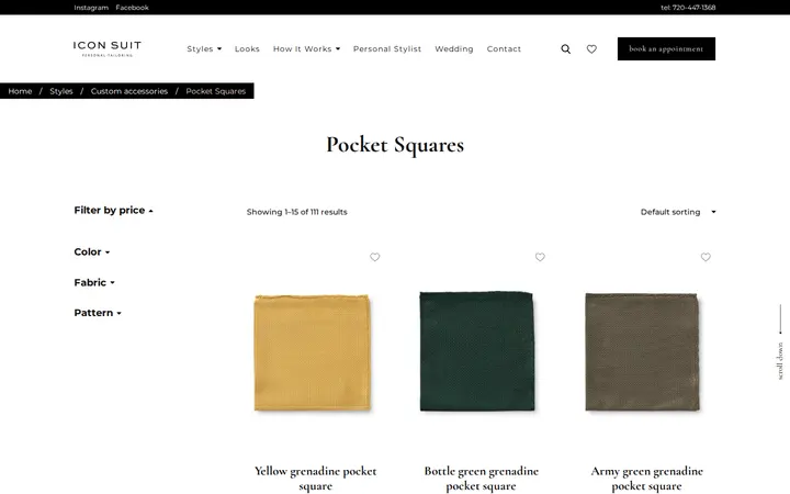 /catalog/accessories/pocket-squares — Icon Suit