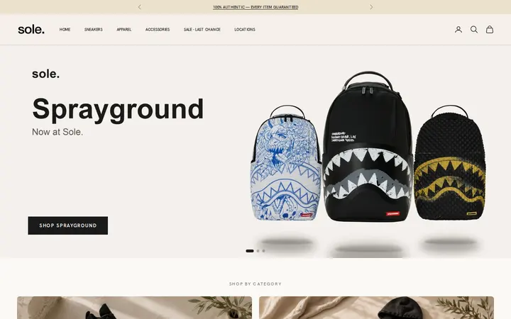 Website of Sole Cherry Creek