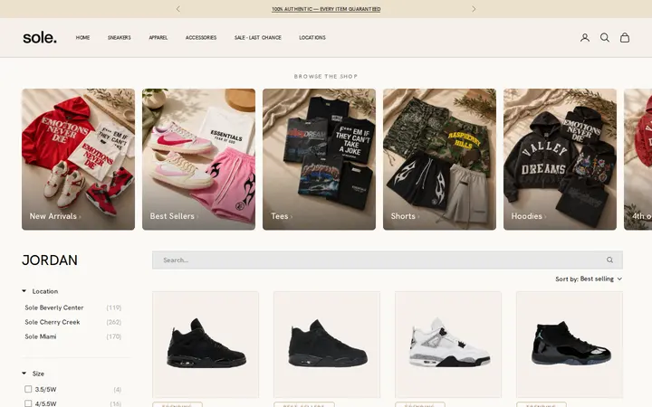 /collections/jordan — Sole Cherry Creek