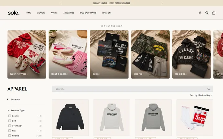 /collections/apparel — Sole Cherry Creek