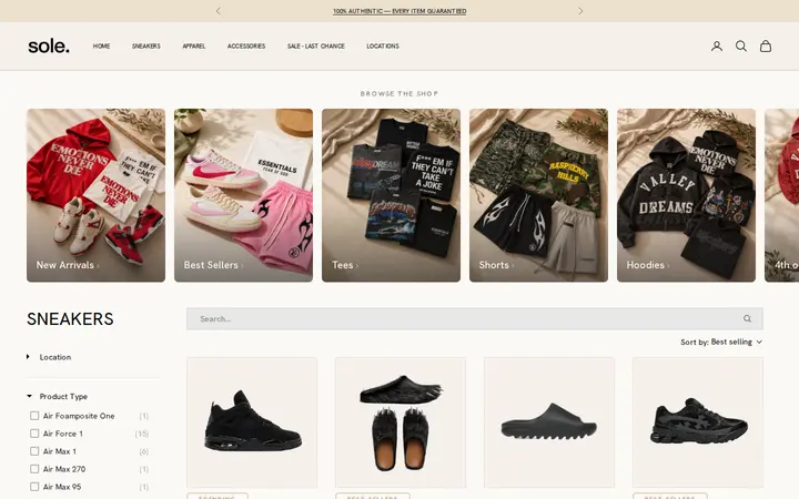 /collections/sneakers — Sole Cherry Creek
