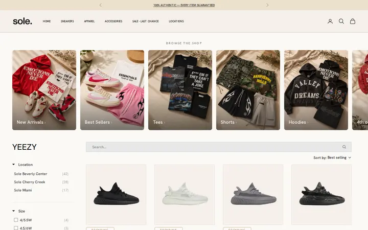 /collections/yeezy — Sole Cherry Creek