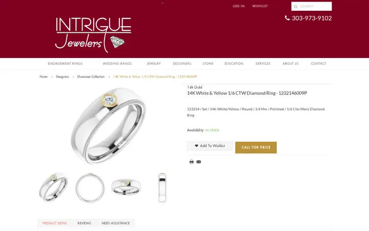 /designers/showcase-collection/14k-white-yellow-1-6-ctw-diamond-ring-1232146009p.html — Intrigue Jewelers Inc