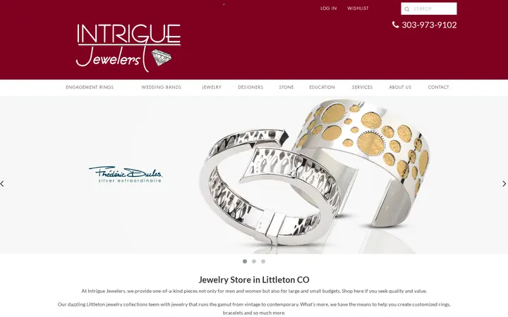 Website of Intrigue Jewelers Inc