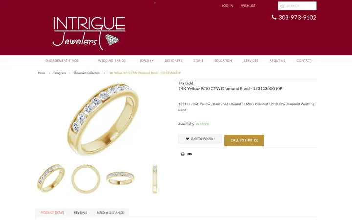 /designers/showcase-collection/14k-yellow-9-10-ctw-diamond-band-12313360010p.html — Intrigue Jewelers Inc