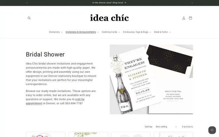 /collections/bridal-shower-and-engagement-party-invitations — Idea Chíc