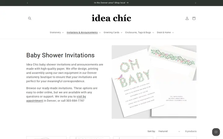 /collections/baby-shower-invitations-1 — Idea Chíc