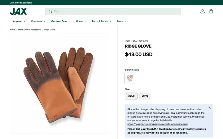 /collections/mens-apparel-accessories/products/pistil-ridge-glove — JAX Broomfield Outdoor Gear, Farm & Ranch