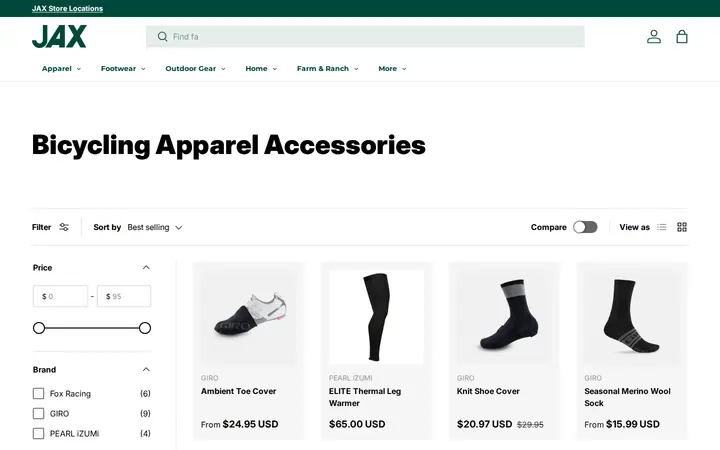/collections/bicycling-apparel-accessories — JAX Broomfield Outdoor Gear, Farm & Ranch