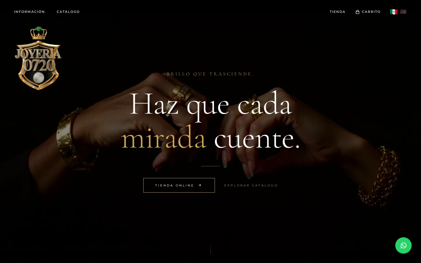 Captured website of Joyería 0720
