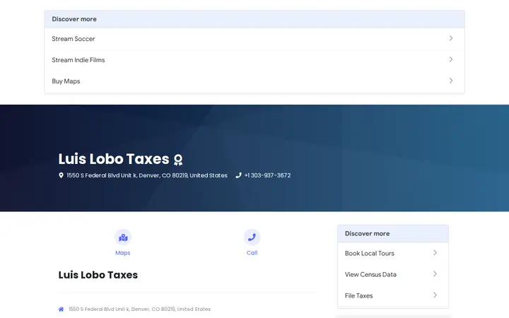 Website of Luis Lobo Taxes