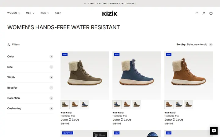 /collections/womens-water-resistant — Kizik
