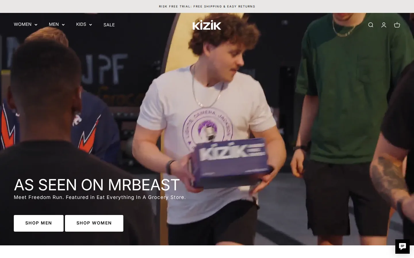 Captured website of Kizik
