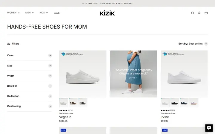 /collections/best-pregnancy-shoes — Kizik