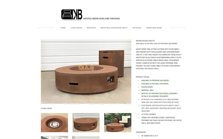 /brown-round-fire-pit.html — KB Furnishings