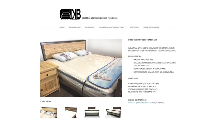 /steel-bed-with-wood-headboard.html — KB Furnishings