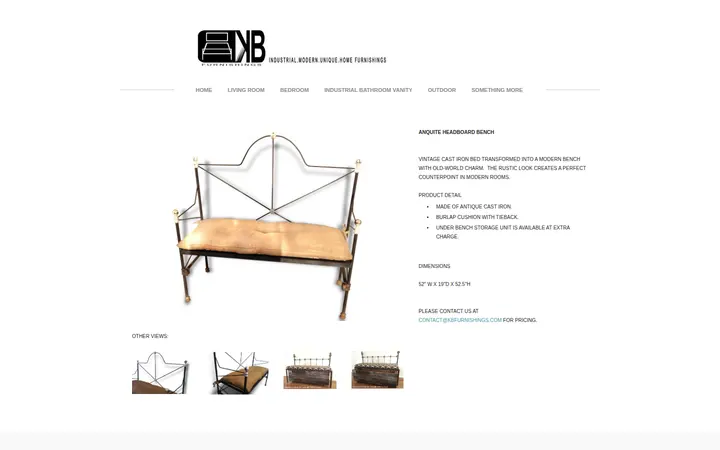 /antique-headboard-bench.html — KB Furnishings