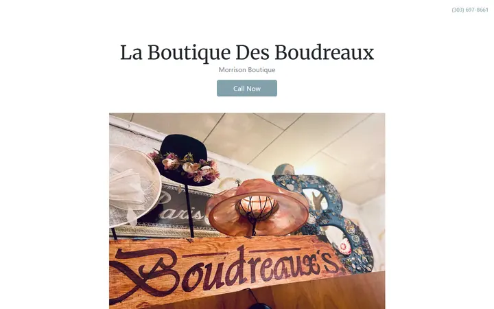 Website of La Boutique Des Boudreaux