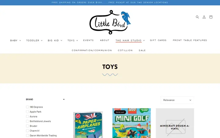 /collections/toys-gifts — Little Bird Denver - Park Hill