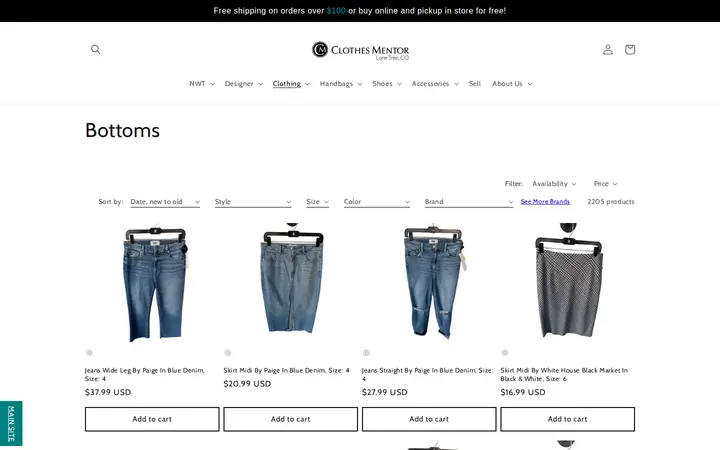 /collections/bottoms — Clothes Mentor Lone Tree, CO