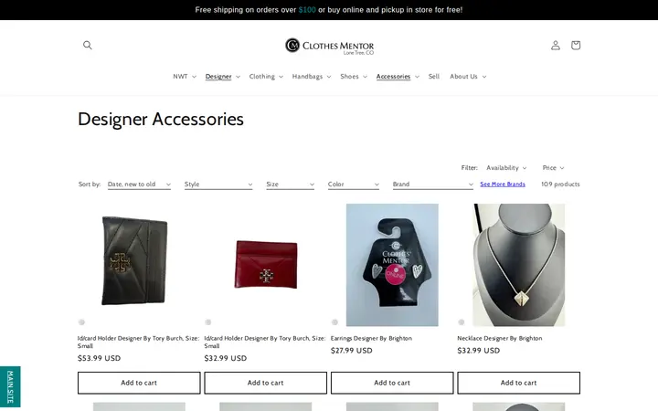 /collections/designer-accessories — Clothes Mentor Lone Tree, CO
