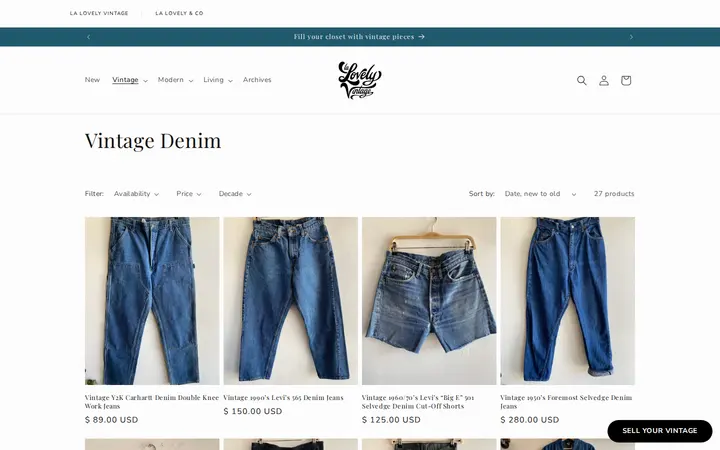 /collections/vintage-denim — La Lovely Vintage