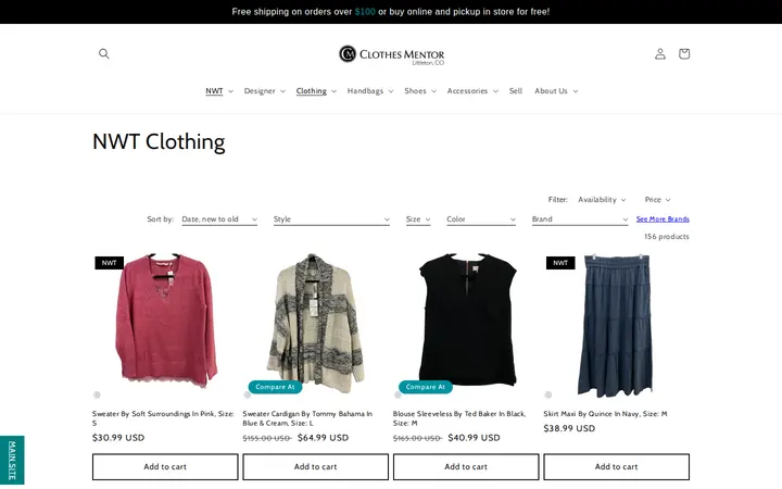 /collections/nwt-clothing — Clothes Mentor Littleton, CO