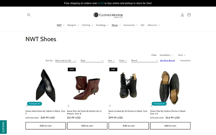 /collections/nwt-shoes — Clothes Mentor Littleton, CO