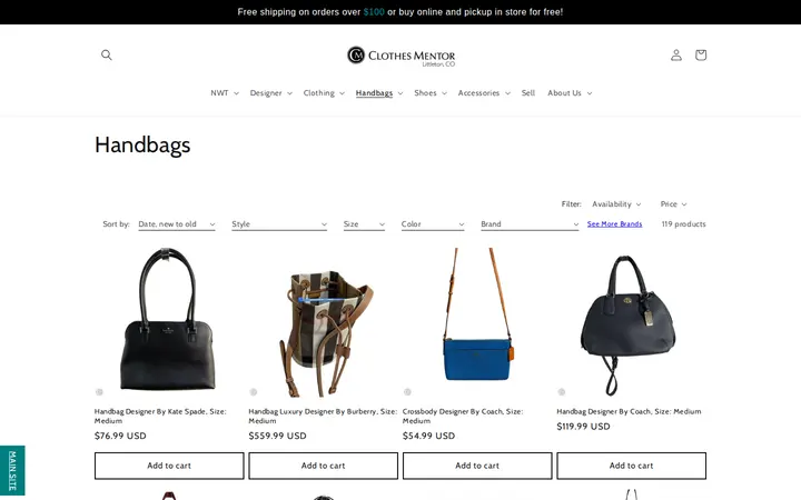/collections/handbags — Clothes Mentor Littleton, CO