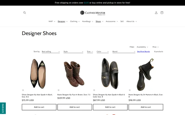 /collections/designer-shoes — Clothes Mentor Littleton, CO