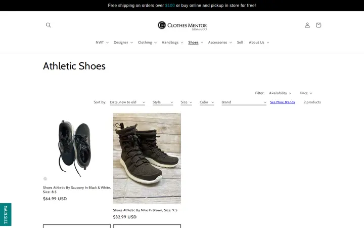 /collections/athletic-shoes — Clothes Mentor Littleton, CO