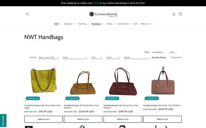 /collections/nwt-handbags — Clothes Mentor Littleton, CO