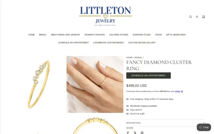 /collections/bridal/products/fancy-diamond-cluster-ring — Littleton Jewelry