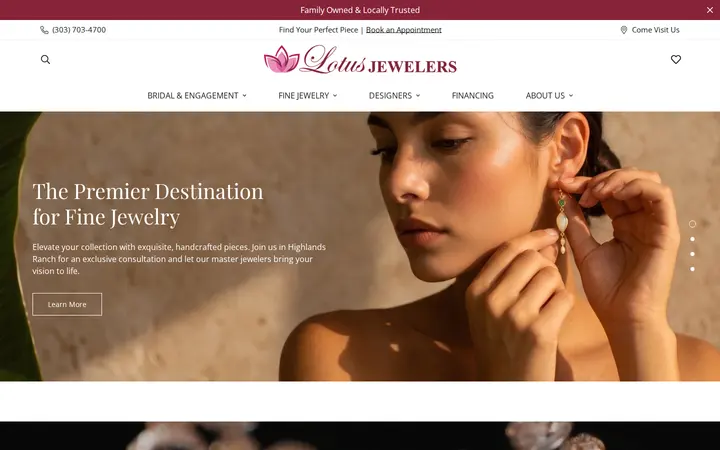 Website of Lotus Jewelers Inc