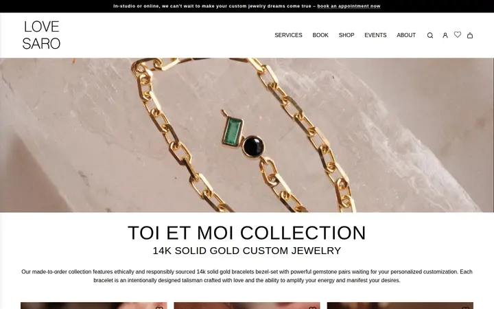 /collections/toi-et-moi-gemstone-charm-jewelry — LOVE SARO - Custom Permanent Jewelry & Beyond