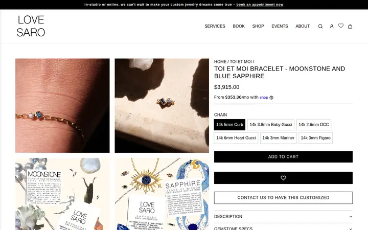 /collections/toi-et-moi-gemstone-charm-jewelry/products/moonstone-and-blue-sapphire — LOVE SARO - Custom Permanent Jewelry & Beyond