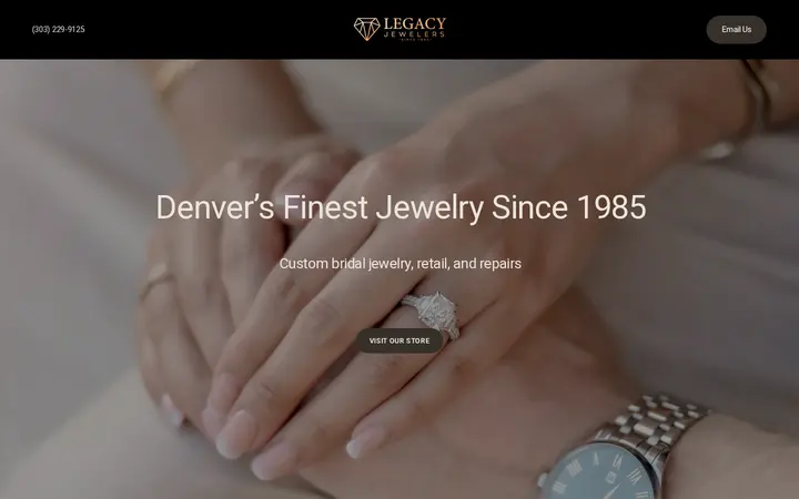 Website of Legacy Jewelers