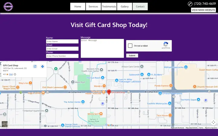 /contact — Gift Card Shop