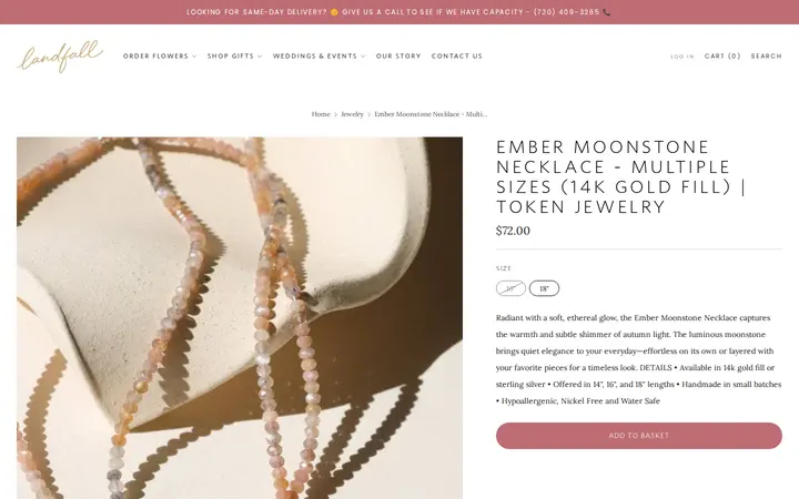 /collections/jewelry/products/token-jewelry-ember-moonstone-necklace-14k-gold-fill-16 — Landfall Floral Co. | Denver Florist