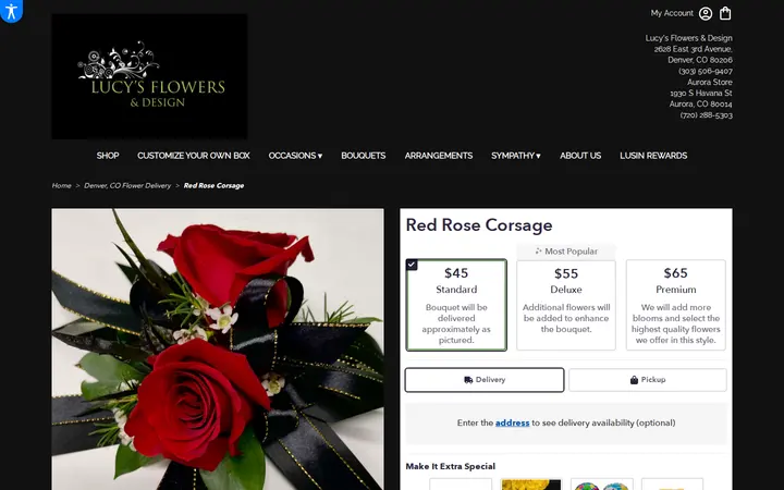 /denver-lucys-flowers-design/red-rose-corsage.html — Lucy's Flowers & Design