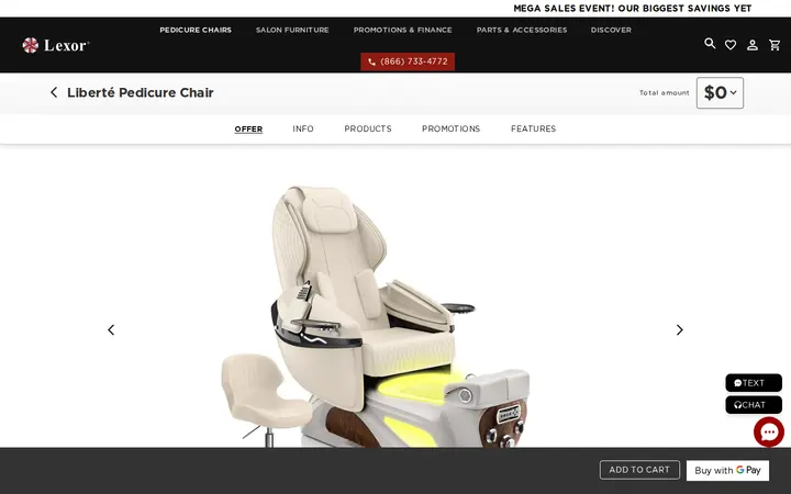 /products/liberte-pedicure-chair — Lexor (Denver)