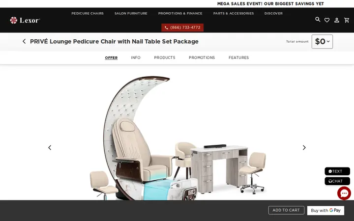 /products/prive-lounge-pedicure-chair-package — Lexor (Denver)