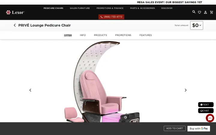 /products/prive-lounge-pedicure-chair — Lexor (Denver)