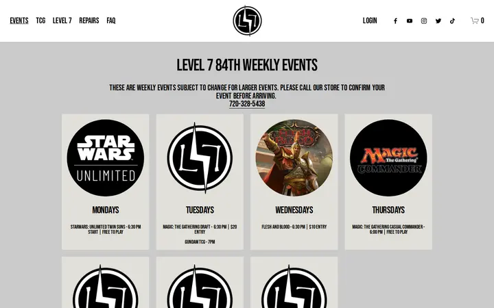 /84th-events — Level 7 Games Inc