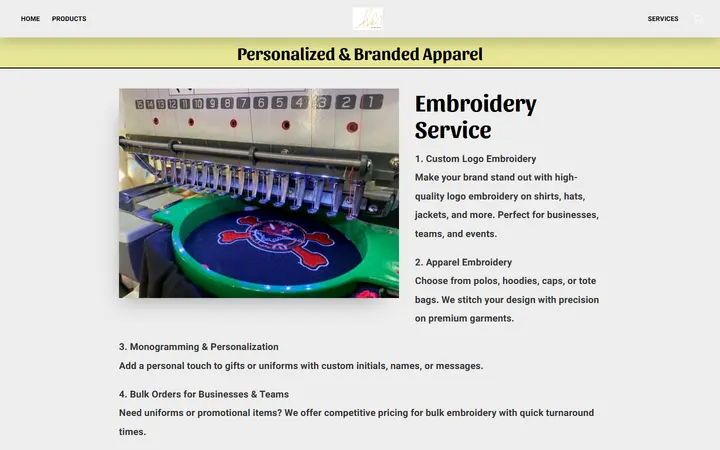 Embroidery Service - Personalized Apparel - Ava's By Eternity Boutique | Clothing Line and Custom Print Shop in Thornton — Ava's Branded Apparel