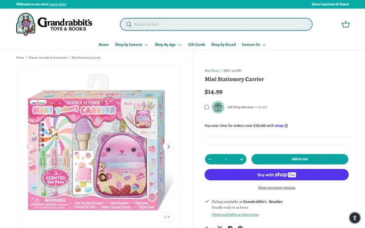 Mini Stationery Carrier – Grandrabbit's Toy Shoppe — Grandrabbit's Toy Shoppe