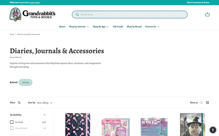 Diaries , Journals & Accessories | Grandrabbit’s Toys – Grandrabbit's Toy Shoppe — Grandrabbit's Toy Shoppe